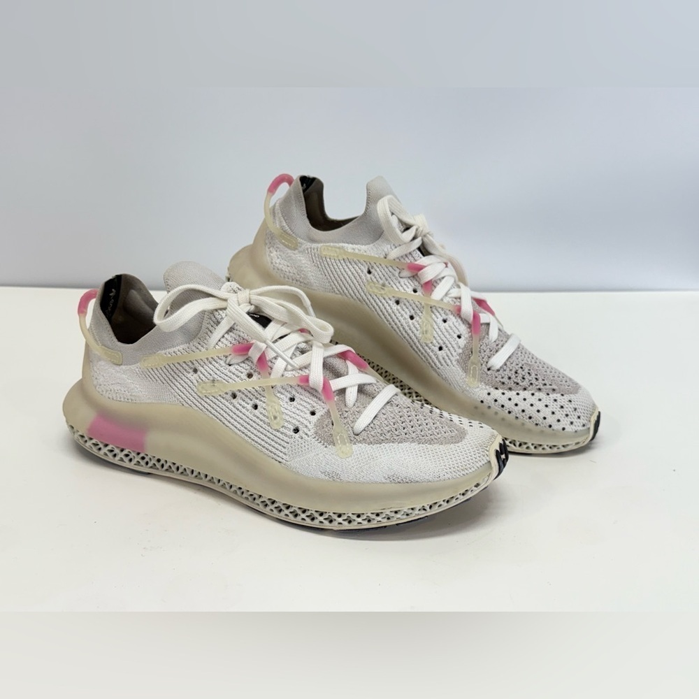 ADIDAS Men's White and pink 4D FUSIO CLOUD  running sneakers size 9.5 - Picture 11 of 13